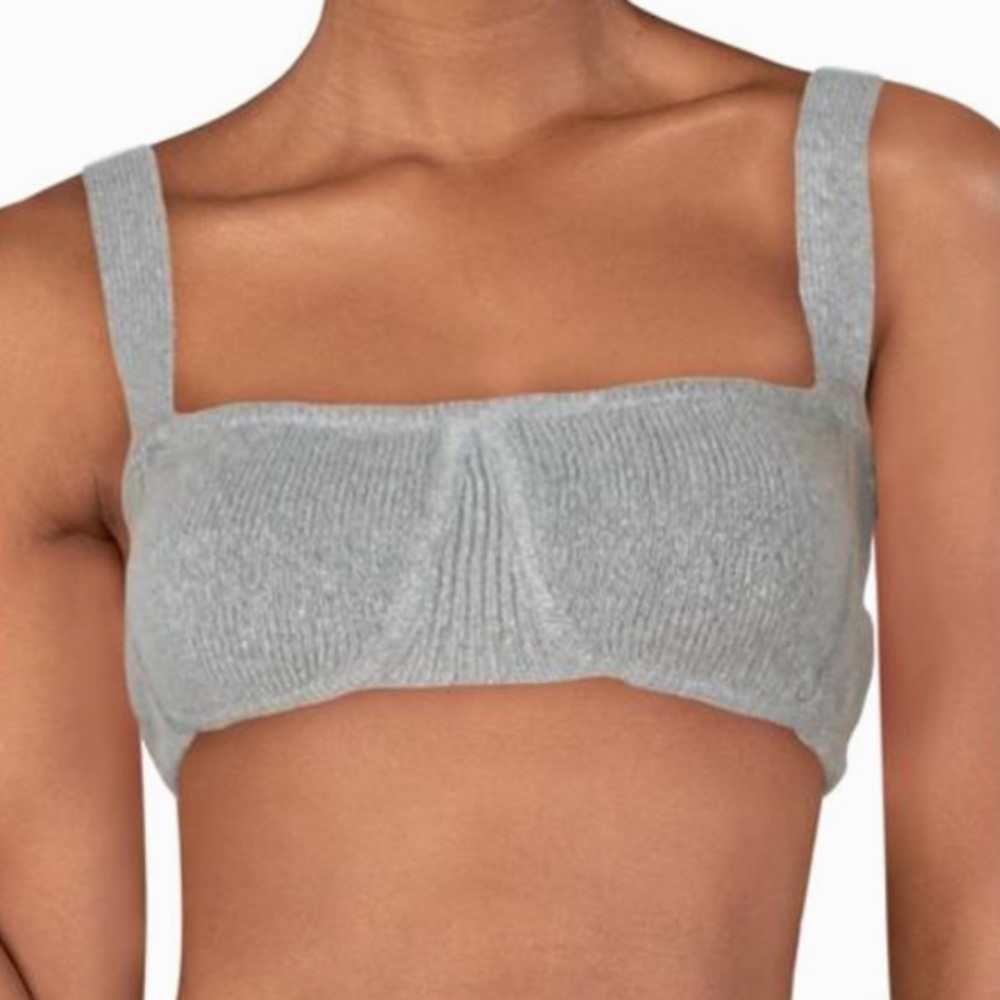 Danielle Bernstein Womens Cropped Sleeveless Bralette